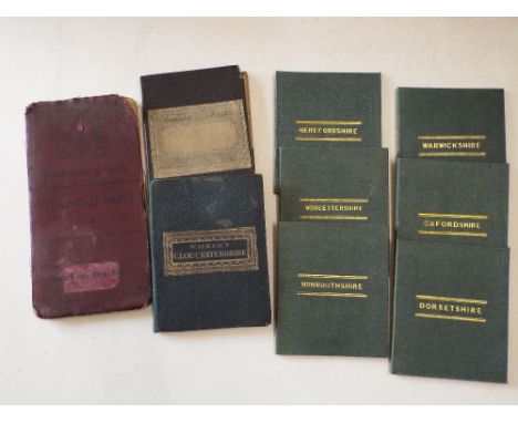 A collection of 19th century pocket county maps engraved by Sidney Hall, published by Chapman Hall, Worcester Herefordshire, 