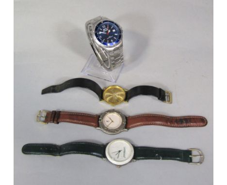 Cased gent's Tissot stylist dress watch, together with a further gent's Slazenger stainless steel watch with date aperture an