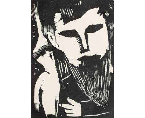 FRANZ RADZIWILL  Strohhausen 1895 - 1983 Wilhelmshaven: Abkehr - Liebesgram (Liebeserklärung) - Der Prophet (Heiliger) - Dorf