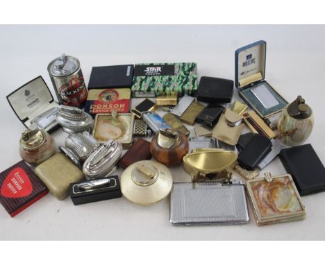 Cigarette Lighters Inc Vintage Table Desk Ronson Zippo Onyx Colibri Job Lot