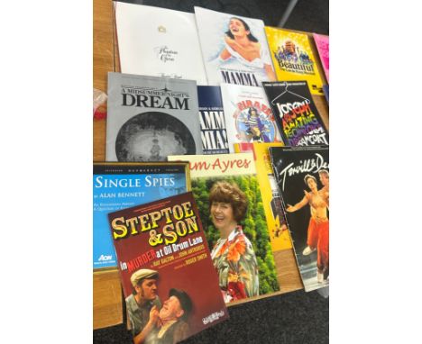 Selection of vintage theatre programmes to include Mamma Mia, Single Spies, Steptoe&amp;Son and selection of vintage sport pr