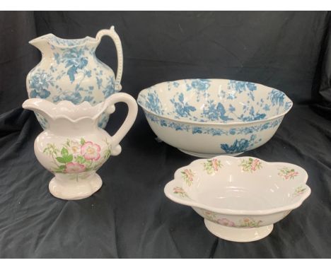 Vintage jug and bowl set marked V at the bottom and 1 other