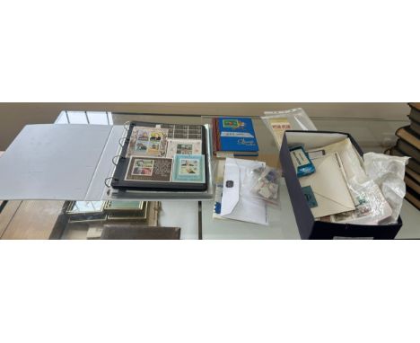 Over 50 pages of collectable stamps including Sir Winston Churchill, Queen Elizabeth and Michael Jackson