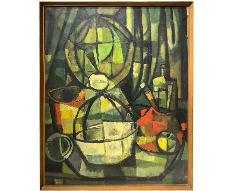 Oil painting on canvassigned Tricomi R. and dated 1968 100x80 cm 1968 