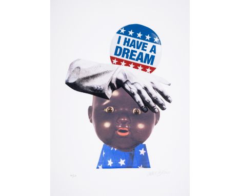 Deborah Roberts (b.1962)One History Two Versions (Bullet Points)Screenprint in colours, 2019, signed and dated in pencil, num