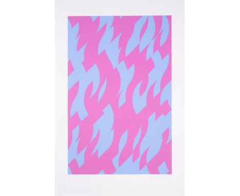 Bridget Riley (b.1931) Magenta and Blue (Tommasini 48)Screenprint in colours, 2002, signed and dated in pencil, numbered from