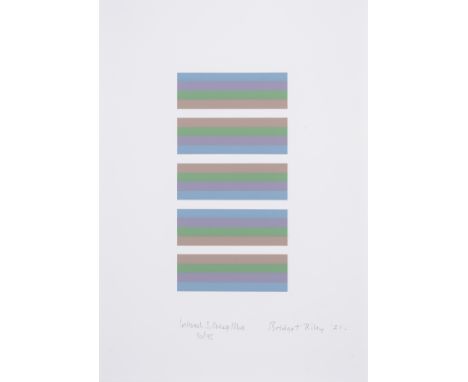 Bridget Riley (b.1931)Intervals 3, Orange/Blue (Not in Tommasini &amp; Gubay)Screenprint in colours, 2021, signed, dated and 