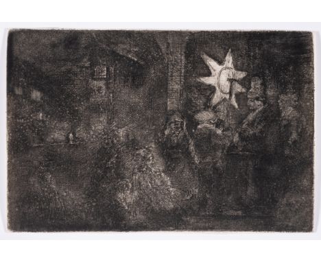Rembrandt Harmensz. van Rijn (1606-1669)The Star of the Kings: A Night PieceEtching with drypoint, circa 1652, but a later im