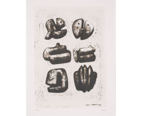 Henry Moore (1898-1986)Six Stone Figures (Cramer 299)Lithograph printed in colours, 1973, signed in pencil, numbered from the