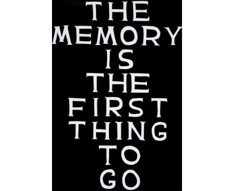 David Shrigley (b.1968)The Memory Is the First Thing To GoLinocut, 2022, initialled and dated in pencil, numbered from the ed