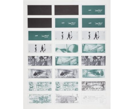 Various ArtistsArt CashThe double-sided offset lithograph printed in colours, 1971, a collaborative work by Andy Warhol, Bob 