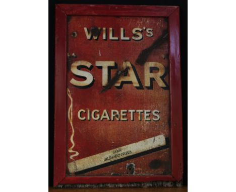 Advertising, Tobacciana and Smoking Interest - a rectangular shaped single sided pictorial enamel sign, white lettering with 