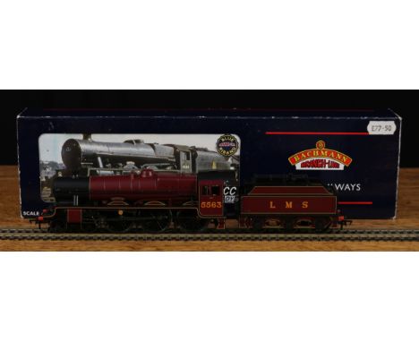 Bachmann Branch-Line OO Gauge 31-185 LMS Jubilee Class 4-6-0 'Australia' locomotive and six wheel tender, LMS crimson livery,
