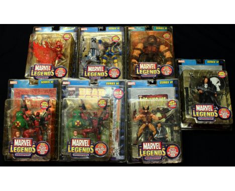 A collection of Toy Biz Marvel Legends action figures, from the Series VI, comprising V-10 Item No.70741 Wolverine, sealed in