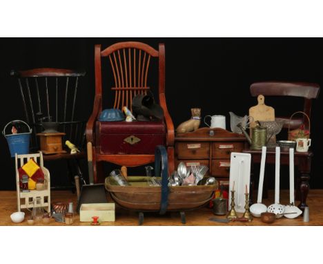 Juvenalia and Memories of Childhood - a collection of late 19th century and later doll and doll houses miniatures, accessorie