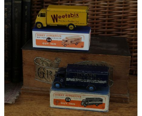 Dinky Supertoys 514 Guy van, yellow cab, chassis, wheel arches and van, 'WEETABIX, REGISTERED, MORE THAN A BREAKFAST FOOD, MA