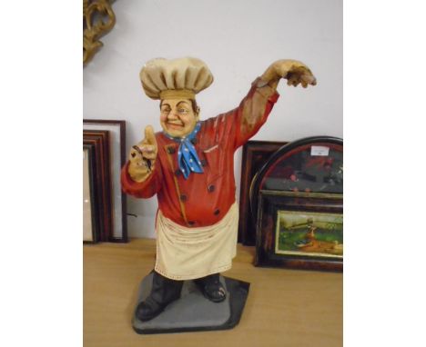  Vintage resin chef figure, very as found
