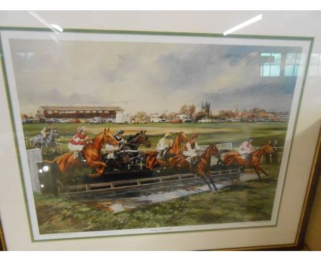 Fakenham Races Vic Granger Racing at Fakenham Ltd Edition Print no 71 of 350  21 x 16 inches