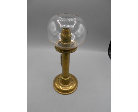 Vintage Palmer and Co London Brass Candle Lantern 11 inches tall including globe