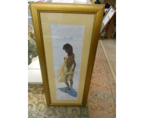 Print of Lady 30 x 9 inches