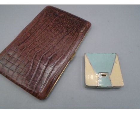 Cigarette case and enamel compact