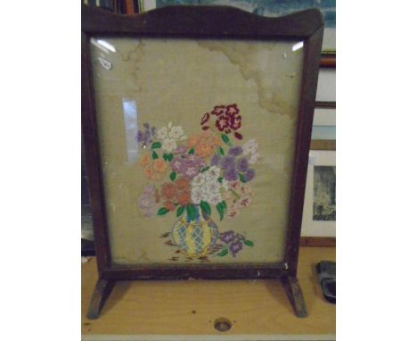 Vintage tapestry firescreen