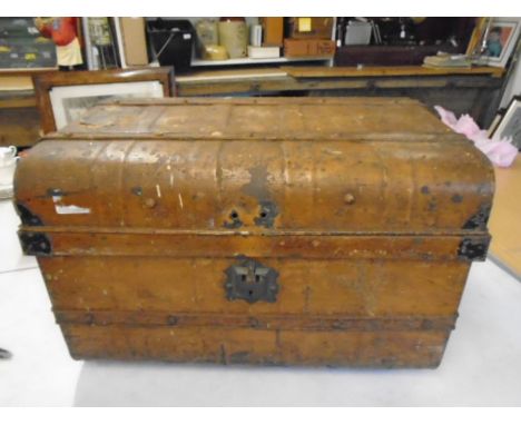 Vintage tin trunk