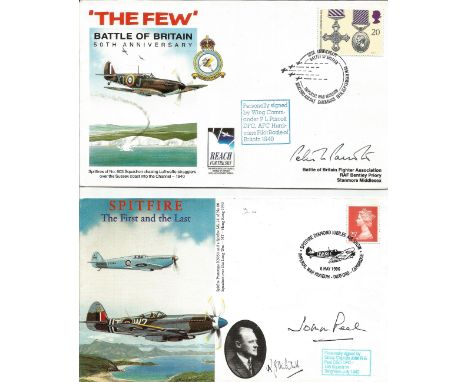 WW2 Collection of 4 Signed Battle of Britain FDCs . 1x Invasion Month 7th September 1940 RAFA 14 Signed by Wing Commander H M
