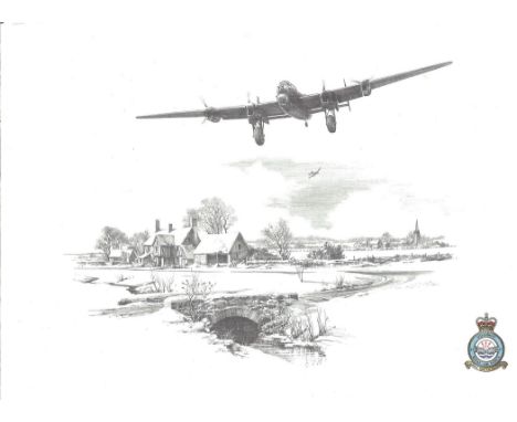 WW2 Frank Tilley Hand signed RAF Christmas Card. An Official RAF Christmas Undedicated. Front page shows a Nicolas Trudgian P