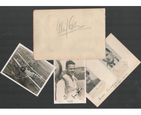 Vintage Aviation Cobham Flying Circus collection includes rare names such as Sir Alan Cobham signed album page, Ivor Price si