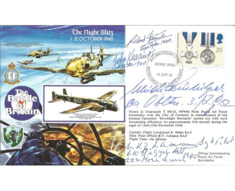 Battle of Britain The Night Blitz 1 31 October 1940 multi signed FDCs ignatures include R Haine 600 Sqn, Oberleutnant Ulrich 