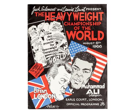 2 similar 1960s programmes: Eliminating Heavyweight Contest, Cassius Clay and Henry Cooper, etc, Wembley 18th June 1963; and 