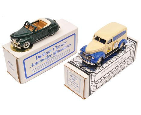 2 Durham Classics. 1941 Ford Convertible (Top Down) (DC15C/20B). 1/250. In very dark green with light brown interior and whit