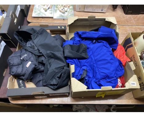 A selection of male and children's football shirts and fashion jackets including Superdry, MUFC, Emporio Armani (sold as seen