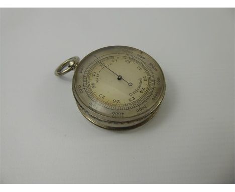 A Silver-Metal Compensated Pocket Barometer.&nbsp;