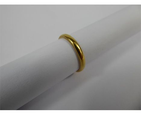 A 22ct Yellow Gold Wedding Band, size K, approx 2.7 gms.