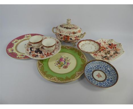 Miscellaneous English Porcelain, including a quantity of Celtic porcelain, two cabinet plates 'Nantucket design', two Minton 