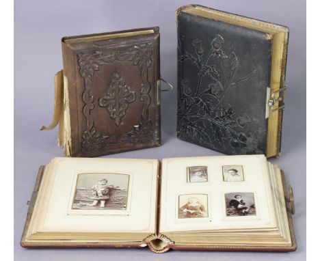 A collection of one hundred &amp; ten various vintage family photographs &amp; cabinet cards, contained in three albums.