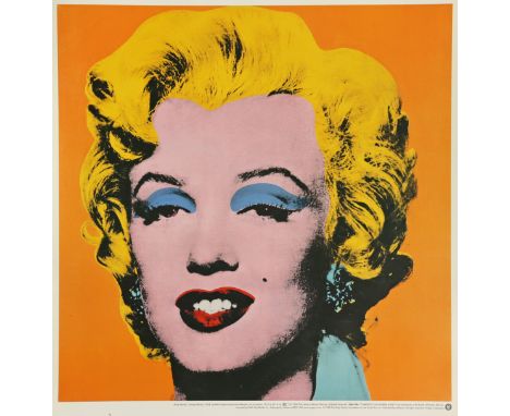 A reproduction coloured print after Andy Warhol titled “Orange Marilyn”, publish by te Neues, Germany 1998, 80cm x 59.5cm, un