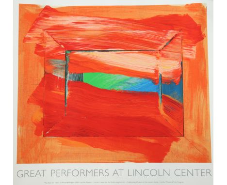 A large coloured serigraph print after Howard Hodgkin titled “The Sky’s the Limit”, published by Lincoln Arts Centre 2002, 76