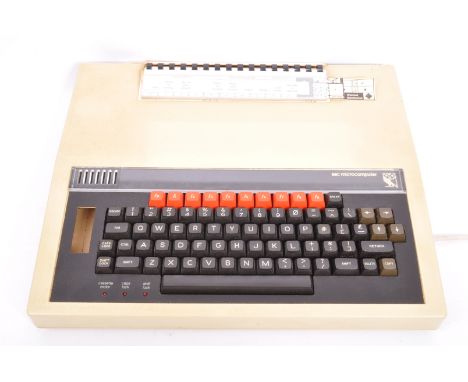 Vintage Computing &amp; Technology - A British Broadcasting Corporation (BBC) microcomputer in original leather carry case.&n