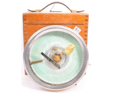 A 20th century French Couler Imperator pigeon racing clock in wooden case with leather stitched handle and brass makers plaqu