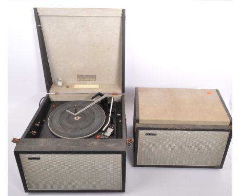Hacker - Hi - Fi - A&nbsp; faux leather cased record player turntable model GP42 having a Garrard 2025TC turntable deck set w
