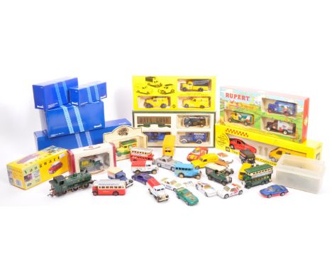 A collection of assorted diecast models cars and other vehicles to include; Lledo Days Gone, Corgi, Weetabix promotional mode