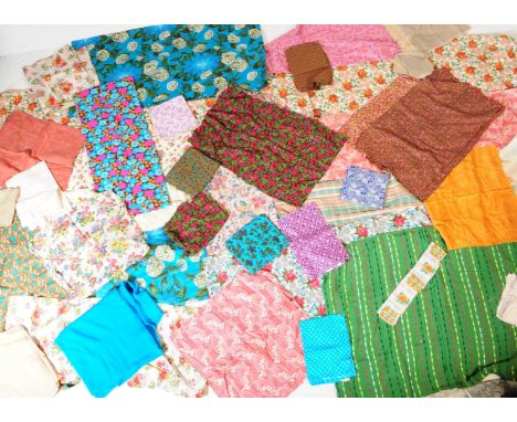 A large collection of vintage mid 20th century &amp; later circa 1960s onwards fabric sheets of various sizes. The lot to inc