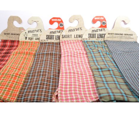 A collection of vintage 20th century circa 1970s Marex skirt length with zip skirt-making service kits. The lot to include si