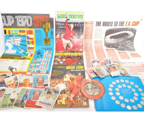 A collection of vintage 20th century circa. 1970's World Cup football ephemera to include Esso coin collection, Soccer Stars 