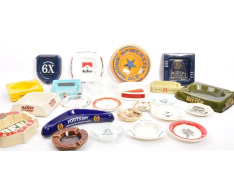 A large collection of vintage mainly ceramic, with some glass and metal advertising / promotional pub, alcohol and smoking as