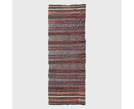 FULANI ARKILA KUNTA MALI&nbsp;woollen weave, dyed using vegetal and mineral pigments, strip cloth with intricate designs in r