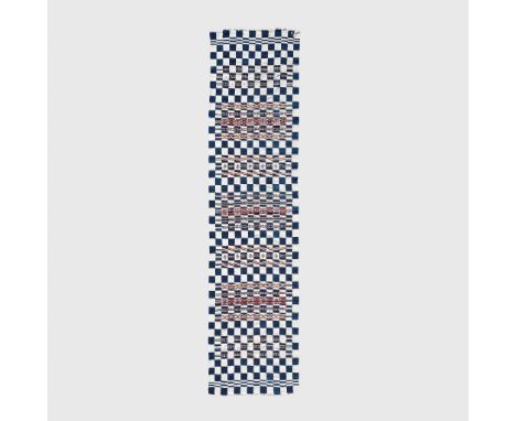 SONGHAY ARKILA JENNGO&nbsp;MALI wool and cotton weave, dyed using vegetal and mineral pigments, strip cloth with intricate de